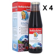 ROTBCKCHEN 로트벡쉔 바이탈 아이젠 철분 비타민 미네랄 450ml x 4