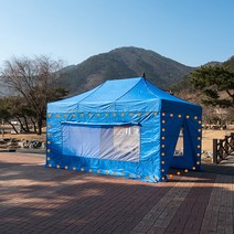 프리미엄 캐노피 천막 2X2 3X2 3X3 벽면 바람막이 창문 가림막 벽면가방 포함, P일체투명4벽면 3X2:브라운