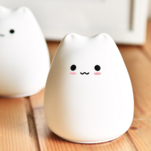 오너클랜 NEW 말랑냥이 무선 실리콘 무드등 건전지 인테리어 취, 단일 본품