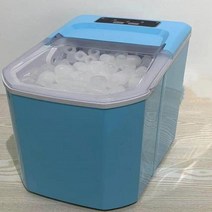 제빙기 아이스메이커 얼음제조기 냉각기 소형 직수 제빙기 얼음기계 캠핑 카페 미니 휴대용 가정용 업소용제빙기, 하늘색