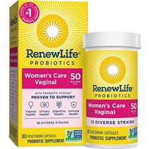다이어트보조제 여성을 위한 Renew Life 프로바이오틱스 500억 CFU 보장 소화기 질 ampamp Immune Health Shelf Stable Soy Dairy 글루텐, [02] 60개(1팩), [03] 900억 CFU
