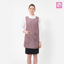 [예경] 구김없는 포그니 기능성 데님 원피스 앞치마, PO-8501-A/특대/밤색