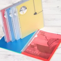 청운그린화일 L홀더 12매장착 스프링 레포트홀더화일 투명, 1개