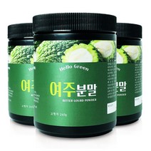 헬로우그린 국내산 햇 여주 분말 가루 저온가공 240g 건여주 고과, 여주가루240gx3통