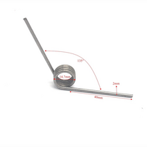 토션스프링 2mm 와이어 직경 비틀림 135도 40mm 다리 긴 공장 도매, 스프링 스틸