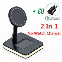 애플 아이폰14프로 호환 케이스 30W 3 in 1 자기 무선 충전기 스탠드 iPhone 12 13 14 Pro Max Airpods Apple watch 8 7 6 5 고속 충전, 2 EU 플러그 포함 1