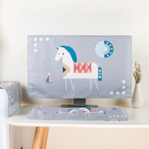 데스크탑 컴퓨터 먼지 커버 전체 세트 19 "/24"/27 "Monit 용 현대 LCD 모니터/키보드/호스, 02 02  3 piece suit_03 27 inch