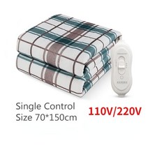 전기장판온도조절기전기 담요 150x180cm 두꺼운 가열 매트리스 220/110V 온도 조절기 난방 겨울 바디 워머, 04 Lattice 70x150CM, 70x150CM 2