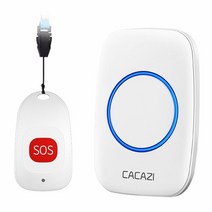호출벨 무선호출벨 식당호출벨 가정용 테이블 CACAZI-스마트 홈 무선 호출기 초인종 노인 비상 경보 전화 벨 미국 EU 영국 플러그 80m 원격 끈 SOS 버튼, CHINA, 1 sos 1 receiver