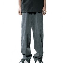 우모바지 방한 패딩 바지 남성겨울패딩 구스패딩 구스바지 캐주얼 루즈 핏 와이드 레그 스웨트팬츠 남성용 탄성 허리 밴드 여름 가