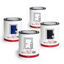 현관문 목재 철재 방문 친환경 반광 수성 페인트 1L 화이트