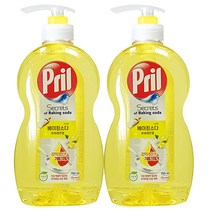 프릴 레몬향 750mlx2개 용기 고농축 1종 과일 야채 세척 친환경 퍼실 주방 세제, lemon, 2bottle