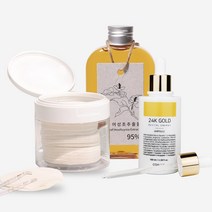 코아코스 핫 썸머 어성초 탄력 패드 세트 / 어성초 추출물 200ml + 24k 골드앰플 100ml + 크로셀 패드 100매, 1세트