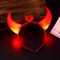 샤이닝 LED 악마 머리띠 발광 파티 이벤트용품, 상세페이지 참조, 상세페이지 참조