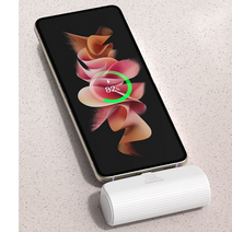 깔끔사용 간편휴대 도킹형 핸드폰충전기 전기종 군부대사용 갤럭시 5000mAh 아이폰 LG 보조배터리 파워뱅크, 선택2번 아이폰8핀 - 화이트