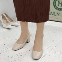 헨리메인 라리 스퀘어 통굽 펌프스힐 7cm (H21SDMWD324)