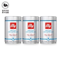 일리 디카페인 250g 미분쇄 원두 x 3캔, 디카페인 250g x 3캔