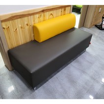 카페/애견카페/고양이카페/배색 등받이 로비 쇼파, R형(등받이 오른쪽), 그레이+레드