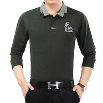중년 남성 니트티 2463# 가을겨울 롱 슬리브리스 빅 사이즈 아빠룩 할아버지 옷 뉴타임즈 Z