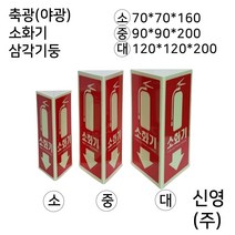 축광(야광)소화기 삼각기둥표지판 /소화기 위치표시, 2.소화기삼각기둥중형(그림)