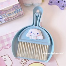 산리오 마이멜로디 폼폼푸린 시나모롤 쿠로미 홈 기숙사 자취용품 미니 빗자루 쓰레받기 세트, C