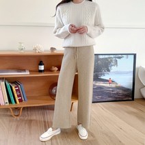 피글리 여성용 니트일자와이드바지