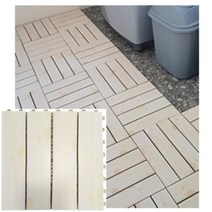 홈캠핑용 베란다 방수깔판 원목색 데크타일 나무무늬