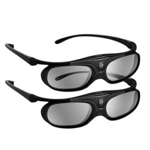 DLP 3D 안경 144Hz 충전식 액티브 셔터 모든 DLP-Link 프로젝터용 TV에 사용할 수 없음 BenQ Optoma Dell Acer Viewsonic 프로젝터와 호환 (, Blue- 2 Pack