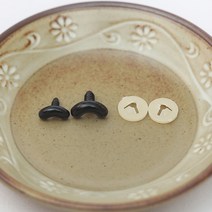 펠트친구 [대량구매] 웃는눈(100개) 인형 눈알 단추 장식, 13mm, 100개