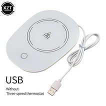 머그워머 usb컵워머 보온컵받침 머그컵 최신 USB EU 플러그 절연 온도 조절기 코스터 홈 오피스 데일리 음료 커피 우유 난방 패드 1 개, USB