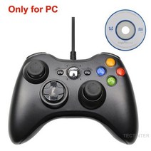 USB 유선 진동 게임패드 조이스틱 PC 컨트롤러 Windows 7/8/10 고급 Xbox 360 지원 안 됨, 한개옵션1, 04 USB BLACK