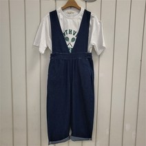 [일로딜로] SH05 루즈핏 한치수 크게 나옴 8부 기장 모던 배기핏 조절형 오버롤 IDT