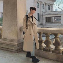 남자 롱코트 가을 빅사이즈 아우터 블랙 허리띠 코트 4XL 간절기 트렌치 반코트 자켓 키작은 하객룩