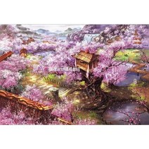 퍼즐 10000피스직소 성인용 상하 3000 고난이도 5000 판 고난이도 나무 자이언트, 벚꽃 별장 5000 피스 나무 퍼즐, 5000피스