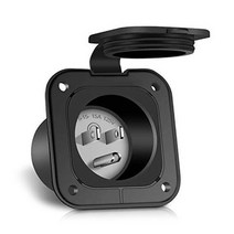 카라반트레일러 입구 1875W 125V 15 Amp NEMA 515 RV 쇼어 전원 방수 커버 트레일러 전기 확장을위한 캠핑카 플러그 167493
