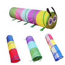 휴대용 다채로운 터널 텐트 크롤링 접이식 실내 놀이 집 소녀 소년 방 장식, Caterpillar