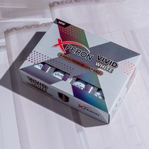 엑스페론 NEW 비비드 3피스 유광 골프공/로고인쇄/선물포장/화이트, 화이트