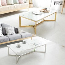 [퍼피노] 블랑 대리석 1200 거실테이블(컬러2종) nm219, 색상:골드