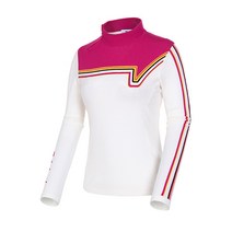 볼빅 여성 골프 컬러 블록 반폴라 니트 VLKTI902_WH