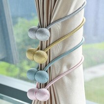 데코와바 자석 커튼끈 타이백 커튼장식 후사고리, 마그네틱볼 블루