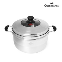 퀸센스 스팀쿠커 26cm 스텐레스 미니들통 곰솥 스텐들통 찜냄비 찜통