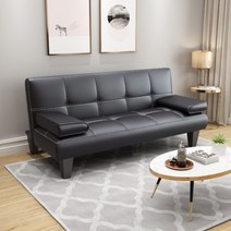 다기능 접이식 소파 침대 더블 소파, 블랙1.5m+침대너비96cm