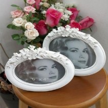 125 플라워 화이트 타원 액자 (2 size), 쿠팡 7x5