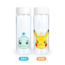 포켓몬 물통 피카츄 꼬부기 투명보틀, 피카츄1개 꼬부기1개