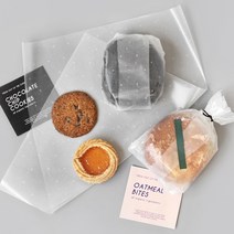 알파벳디자인 코팅유산지 (50매) 쿠키 빵 샌드위치 베이커리 선물포장 무코팅 얇은 반투명, 1묶음(50매)