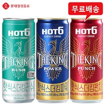 [롯데칠성 Hot6] 핫식스더킹 러쉬 6캔 + 파워 6캔 + 펀치 6캔/에너지드링크/무료배송(총18캔), 355ml