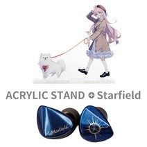 수월우 MOONDROP 카본 나노튜브 다이어프램 다이나믹 분리형 케이블 2 핀 이어버드 헤드셋, 6.with Acrylic stand