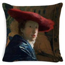 유명한 명화 그림 50x50 쿠션커버 베개커버 쇼파 침대 거실 침실 직사각 패브릭쿠션