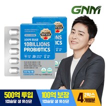 [100억보장] GNM 조정석 생유산균 프로바이오틱스 2박스(총 4개월분) / 프리바이오틱스 신바이오틱스 비피더스 식물성캡슐, 단일속성