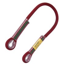 Kissloves 아웃도어 암벽 등반 지름 10.5mm (2/5인치) 프루시크 스웬 아이 투 아이 사전 바느질 61cm / 40인치, Red